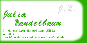 julia mandelbaum business card